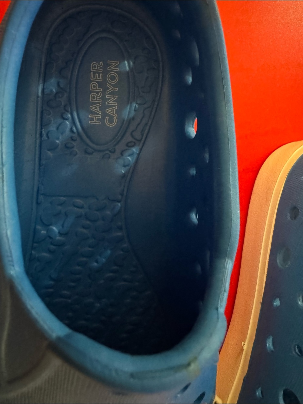 Harper Canyon Navy and Tan Slip-On Clog